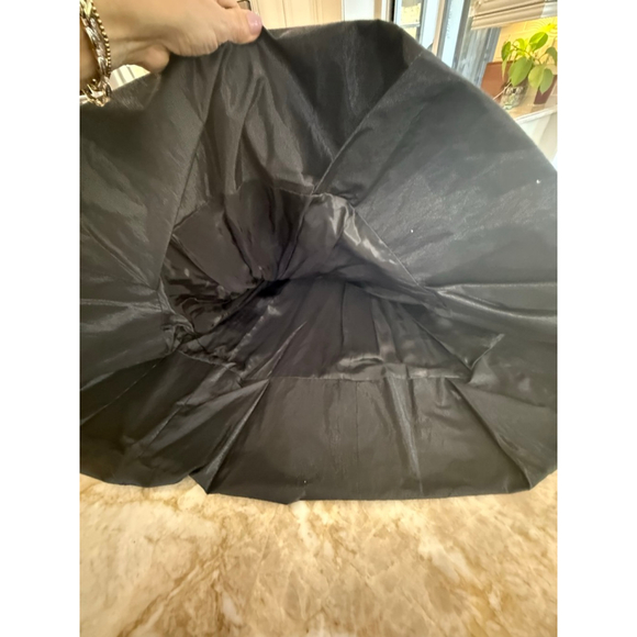 Annette Görtz A-Line box pleat bubble hem Skirt Black Size 12. Metallic sheen - Picture 4 of 8